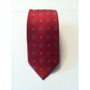 NWOT EAGLE SHIRTMAKERS MENS NEW RED 100%SILK CLASSIC NECKTIE WIDTH: 3"
